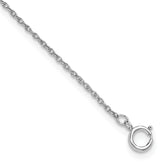 Sterling Silver Polished 1.2mm Rope Chain